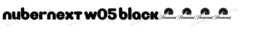 NuberNext W05 Black字体转换